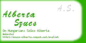 alberta szucs business card